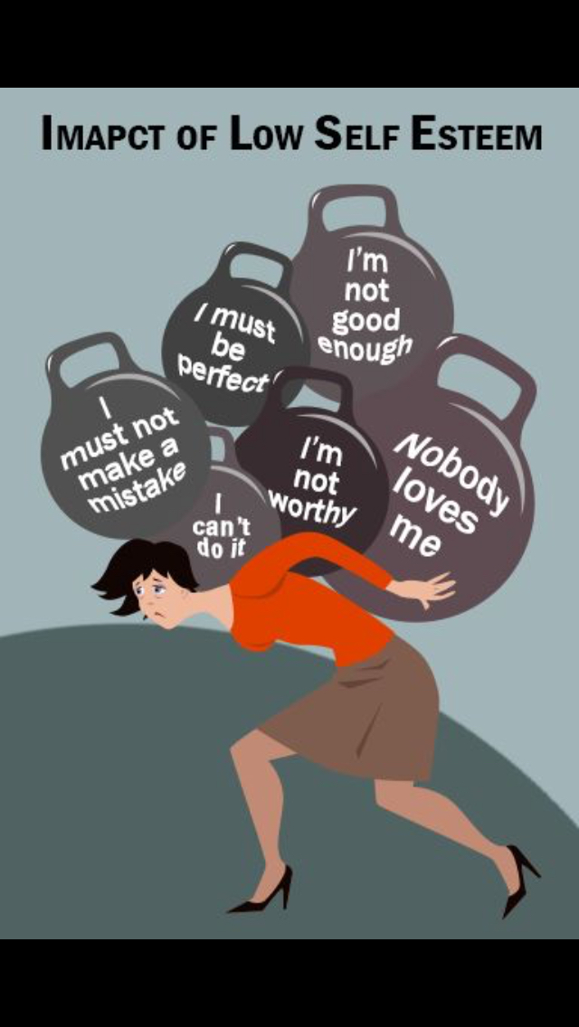 illustration of woman overburdened by weights on her back